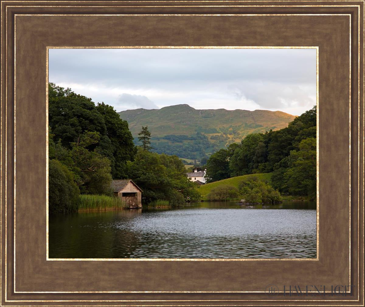 Plate 1 - Rydal Water Cottage Open Edition Print / 14 X 11 Gold 18 3/4 15 Art