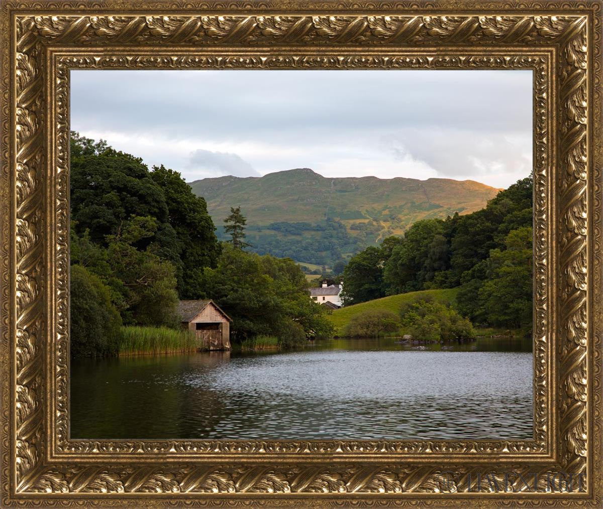 Plate 1 - Rydal Water Cottage Open Edition Print / 20 X 16 Gold 25 3/4 21 Art