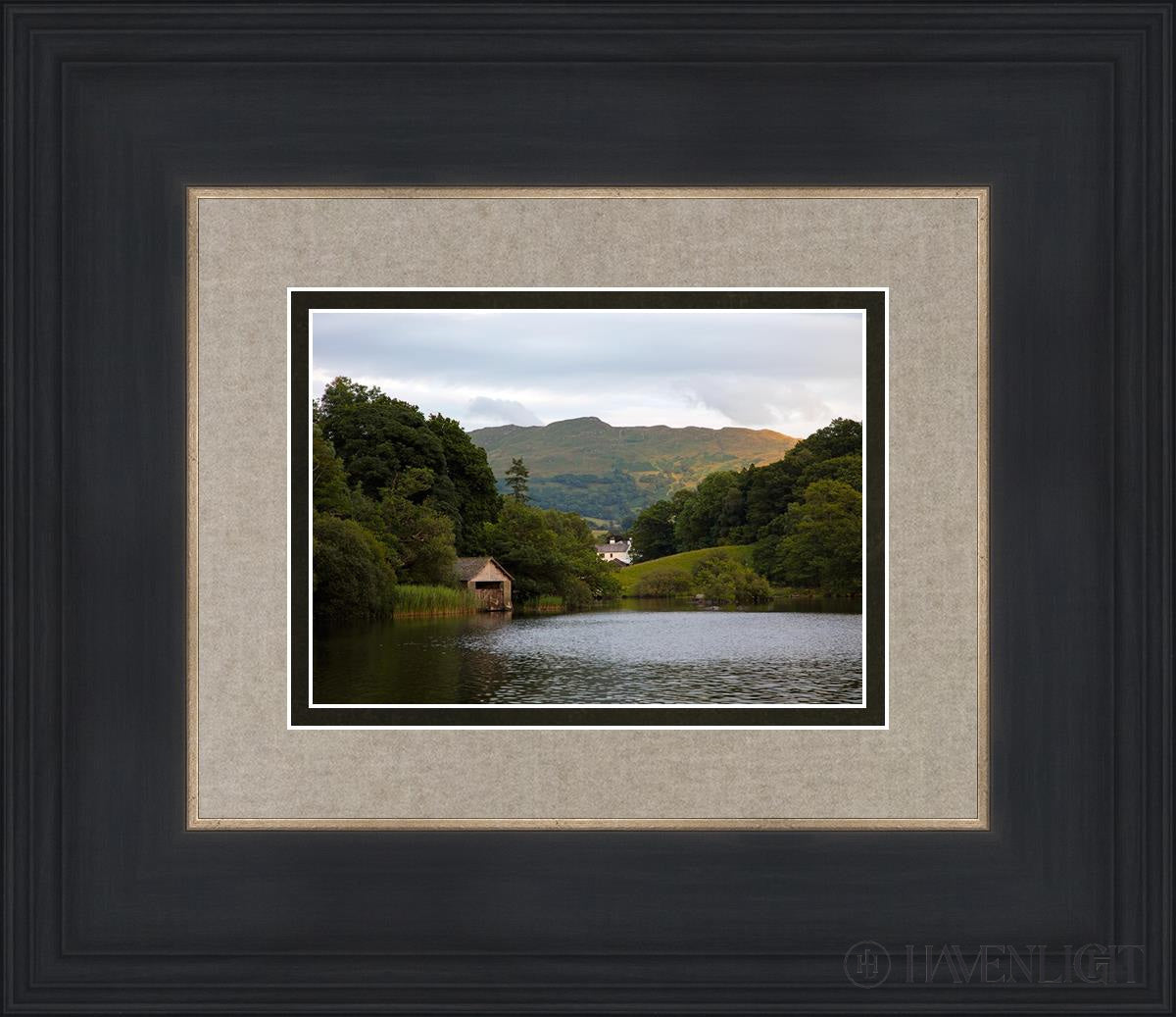 Plate 1 - Rydal Water Cottage Open Edition Print / 7 X 5 Black 14 3/4 12 Art