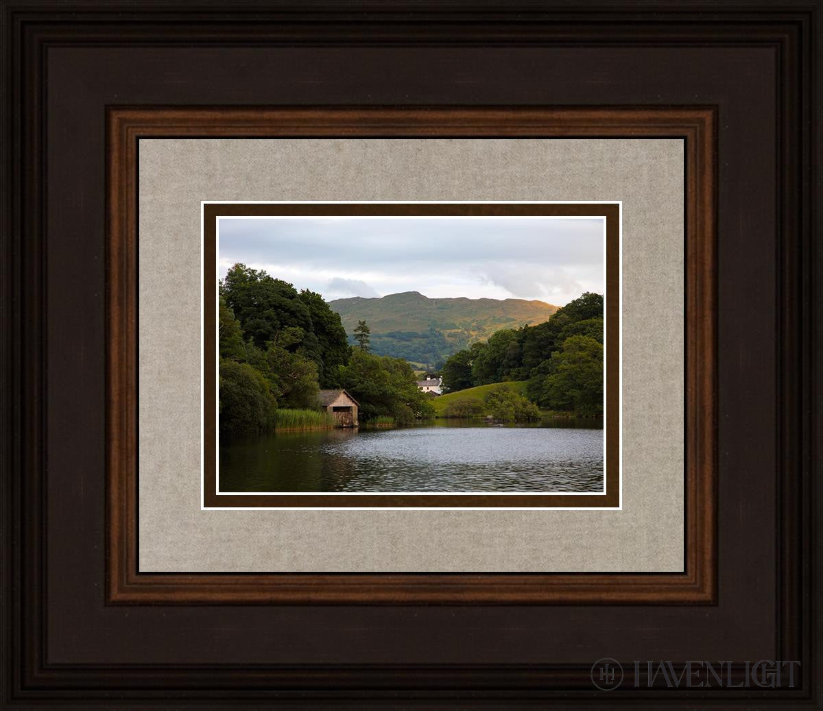 Plate 1 - Rydal Water Cottage Open Edition Print / 7 X 5 Brown 14 3/4 12 Art