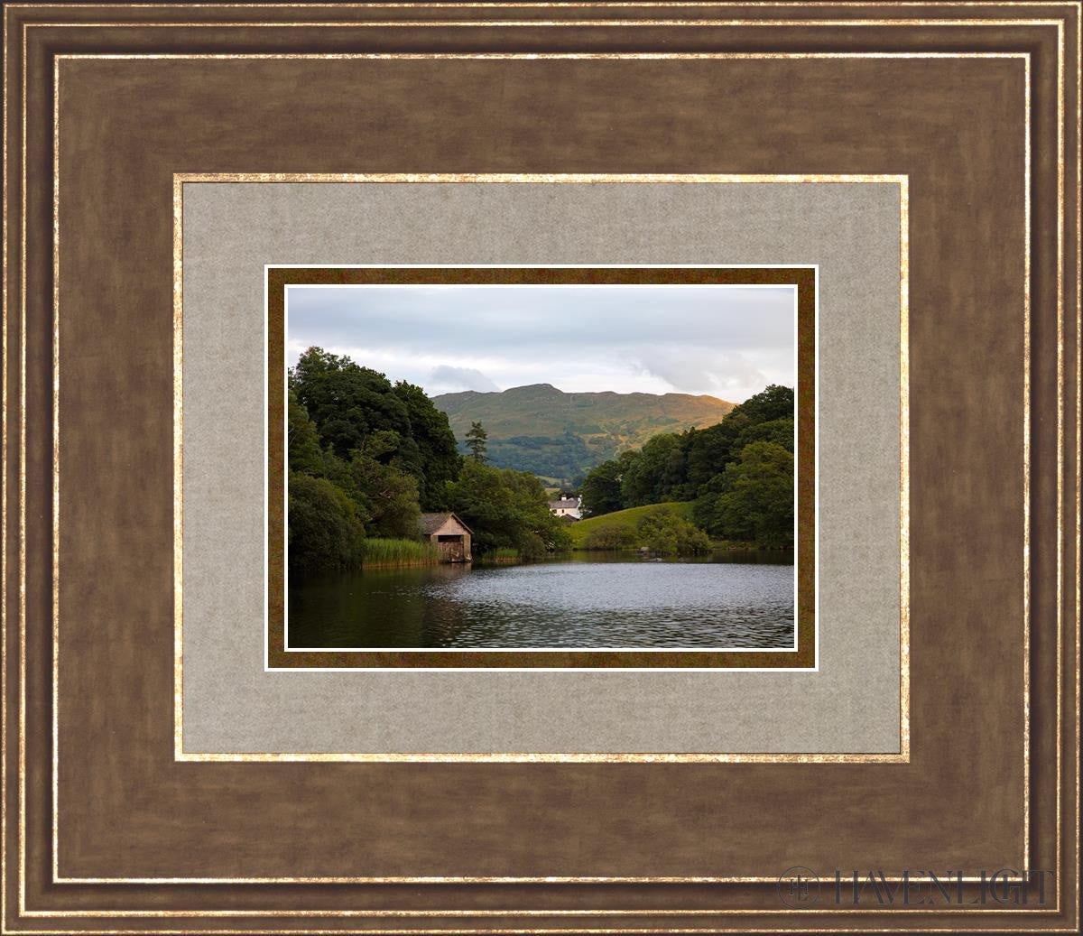 Plate 1 - Rydal Water Cottage Open Edition Print / 7 X 5 Gold 14 3/4 12 Art