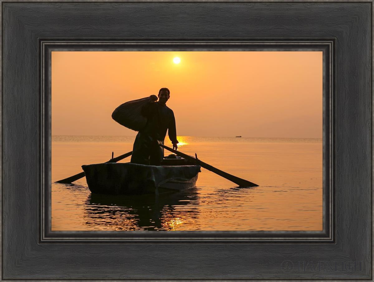 Plate 10 - Fishers Of Men Series 4 Open Edition Canvas / 18 X 12 Black 24 1/2 Art