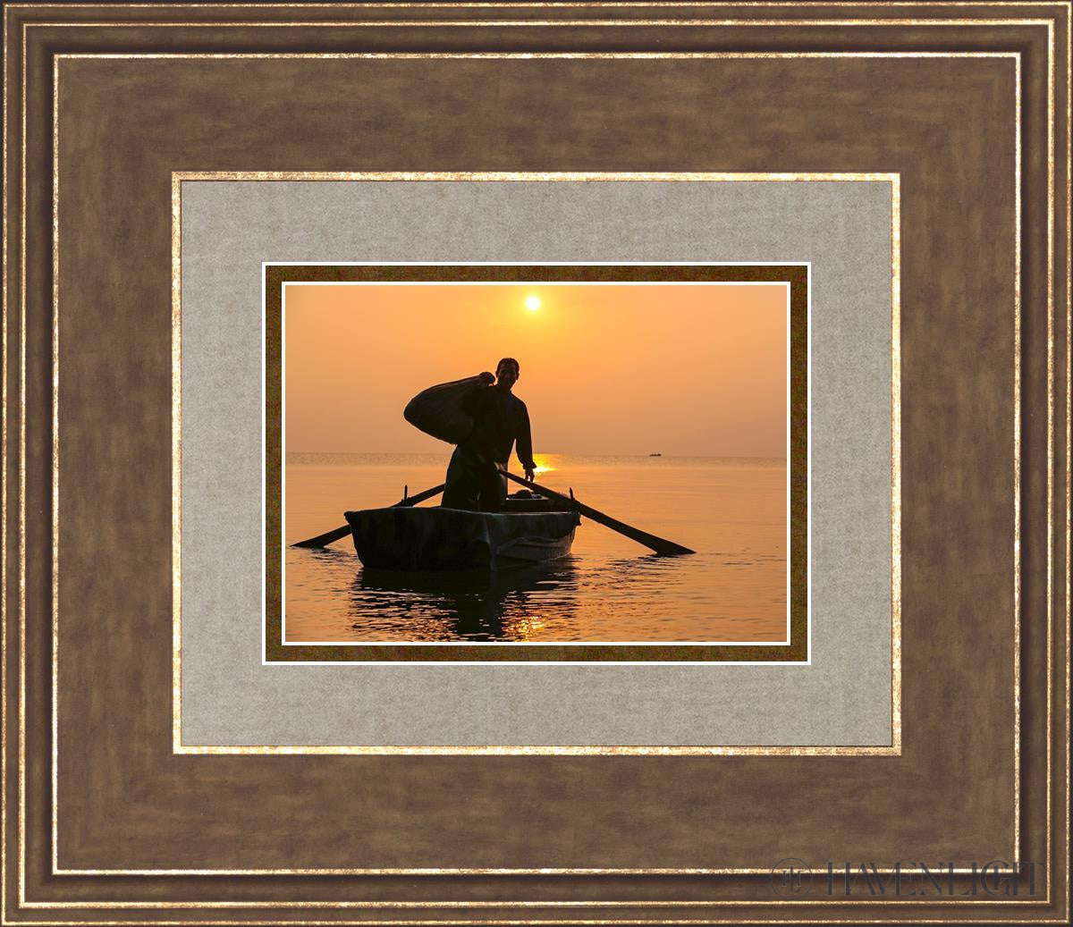 Plate 10 - Fishers Of Men Series 4 Open Edition Print / 7 X 5 Gold 14 3/4 12 Art