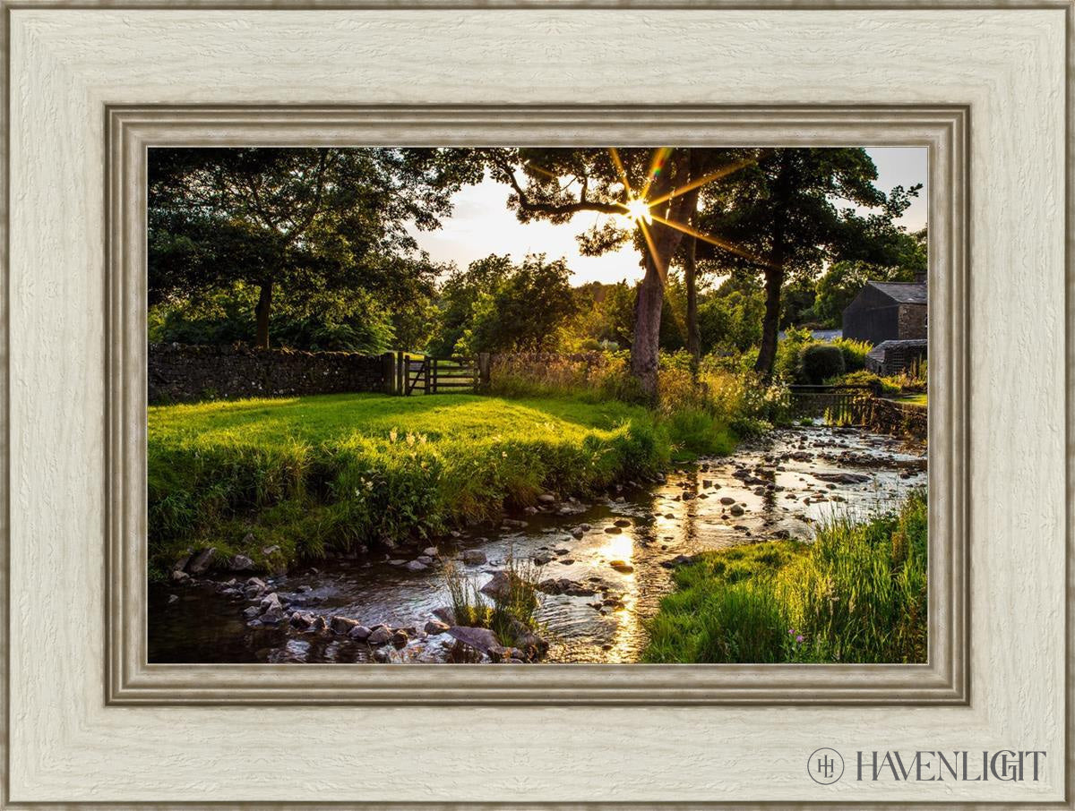 Plate 4 - Downham Spring Brook At Sunset Open Edition Canvas / 18 X 12 Ivory 24 1/2 Art