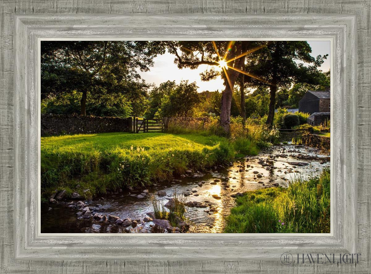 Plate 4 - Downham Spring Brook At Sunset Open Edition Canvas / 18 X 12 Silver 22 3/4 16 Art