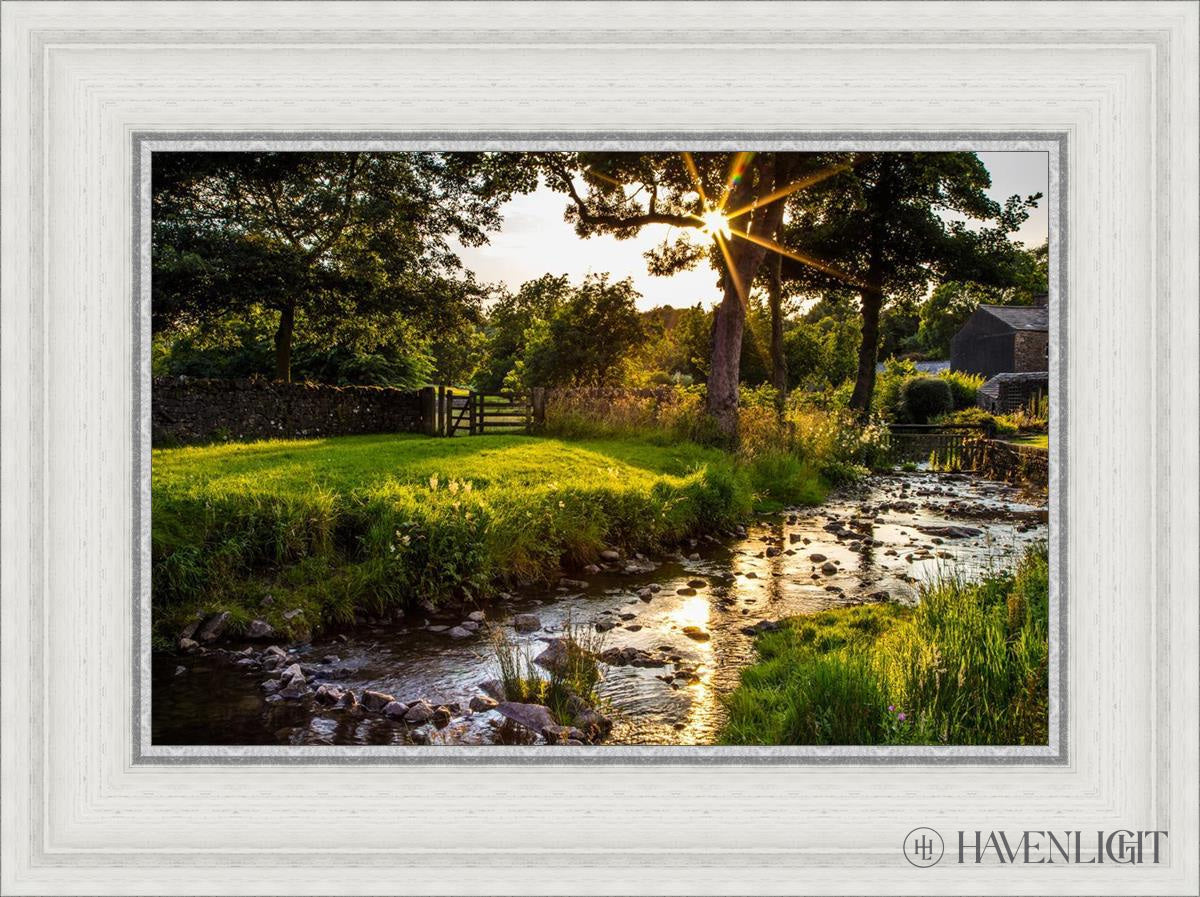Plate 4 - Downham Spring Brook At Sunset Open Edition Canvas / 18 X 12 White 23 3/4 17 Art