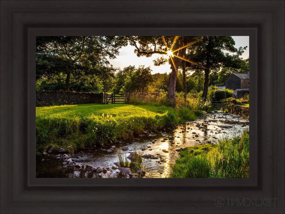 Plate 4 - Downham Spring Brook At Sunset Open Edition Canvas / 24 X 16 Brown 31 3/4 23 Art