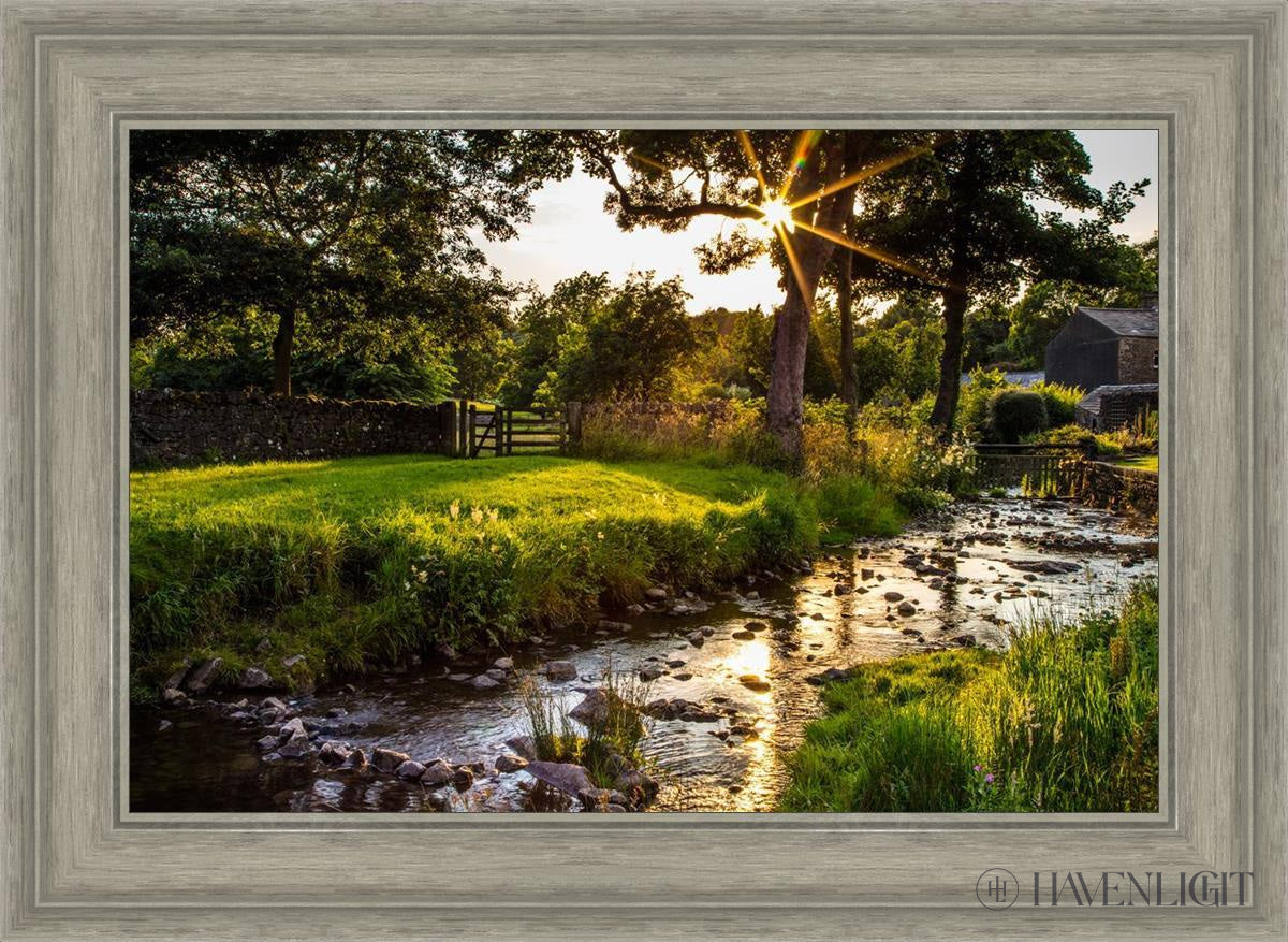 Plate 4 - Downham Spring Brook At Sunset Open Edition Canvas / 24 X 16 Gray 29 3/4 21 Art