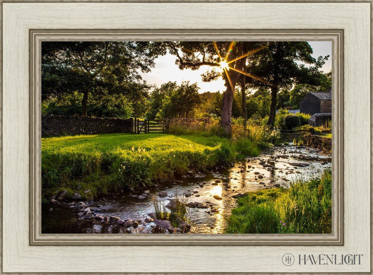 Plate 4 - Downham Spring Brook At Sunset Open Edition Canvas / 24 X 16 Ivory 30 1/2 22 Art