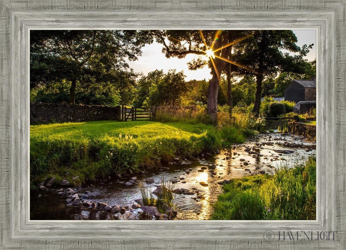 Plate 4 - Downham Spring Brook At Sunset Open Edition Canvas / 24 X 16 Silver 28 3/4 20 Art