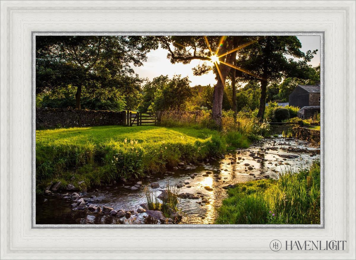 Plate 4 - Downham Spring Brook At Sunset Open Edition Canvas / 24 X 16 White 29 3/4 21 Art