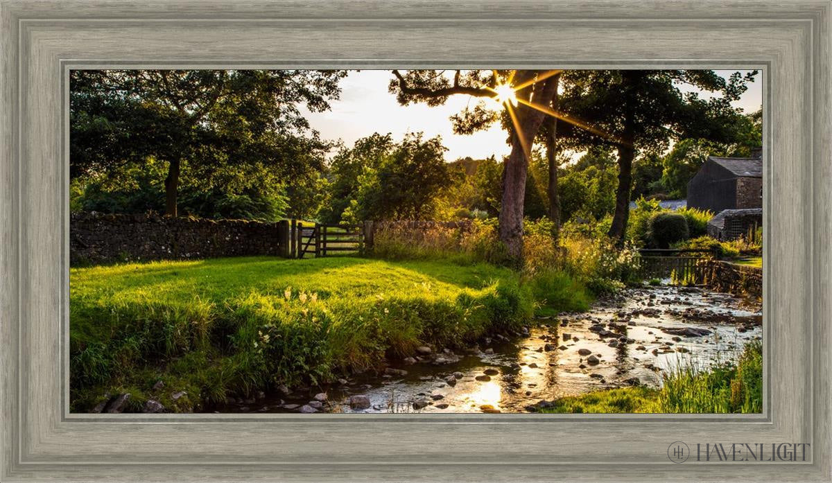 Plate 4 - Downham Spring Brook At Sunset Open Edition Canvas / 30 X 15 Gray 35 3/4 20 Art