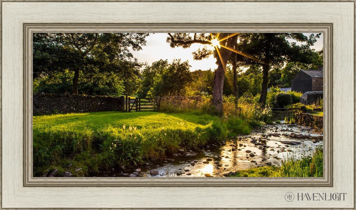 Plate 4 - Downham Spring Brook At Sunset Open Edition Canvas / 30 X 15 Ivory 36 1/2 21 Art