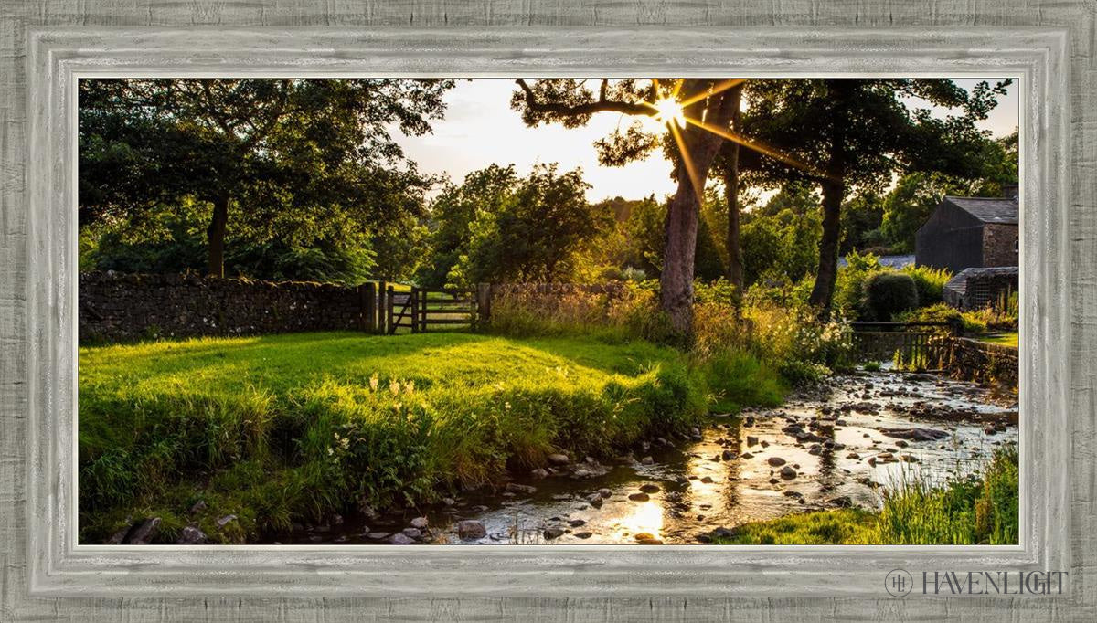 Plate 4 - Downham Spring Brook At Sunset Open Edition Canvas / 30 X 15 Silver 34 3/4 19 Art