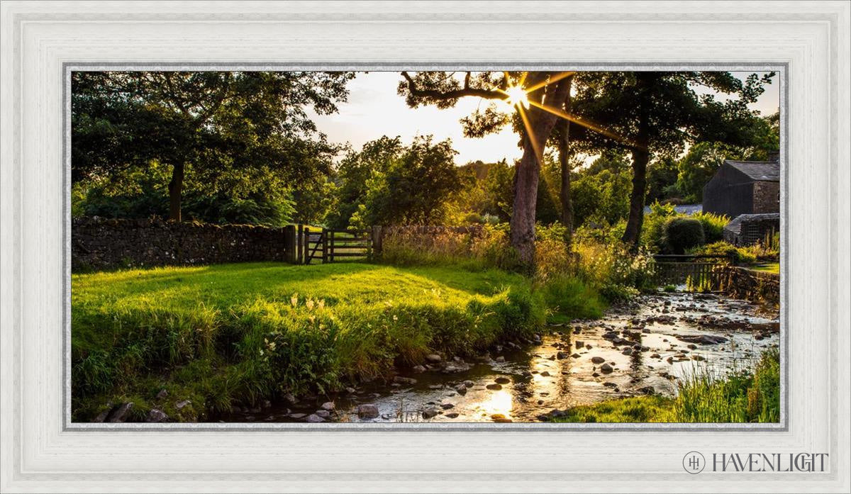 Plate 4 - Downham Spring Brook At Sunset Open Edition Canvas / 30 X 15 White 35 3/4 20 Art