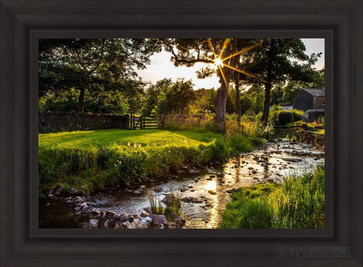 Plate 4 - Downham Spring Brook At Sunset Open Edition Canvas / 30 X 20 Brown 37 3/4 27 Art