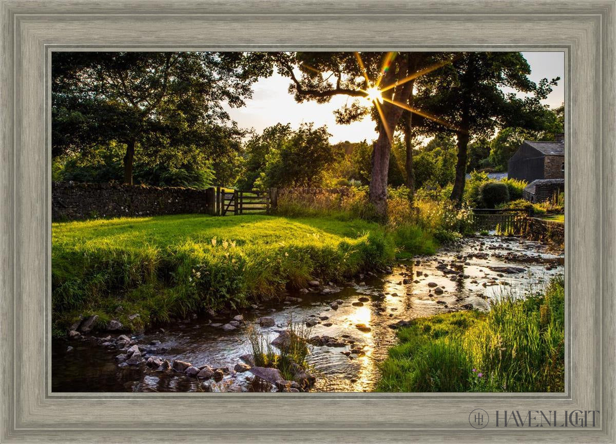 Plate 4 - Downham Spring Brook At Sunset Open Edition Canvas / 30 X 20 Gray 35 3/4 25 Art
