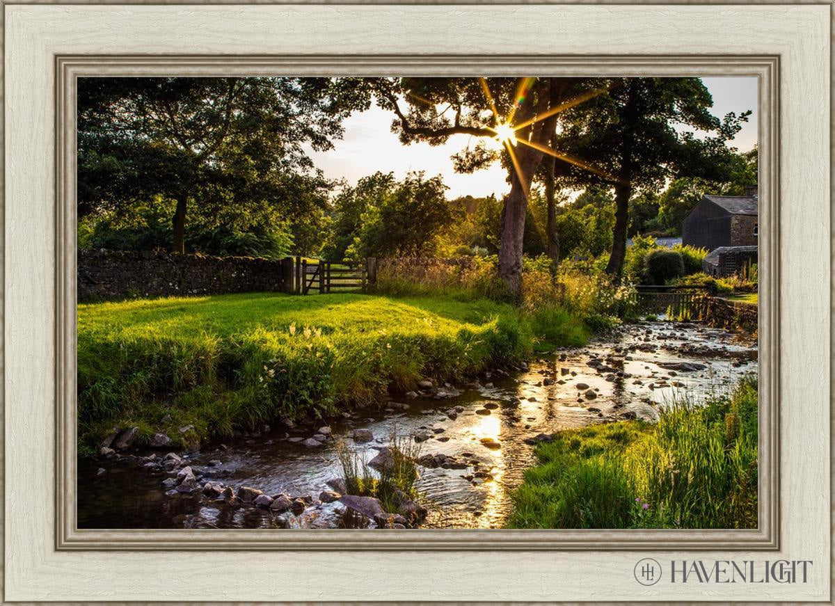 Plate 4 - Downham Spring Brook At Sunset Open Edition Canvas / 30 X 20 Ivory 36 1/2 26 Art