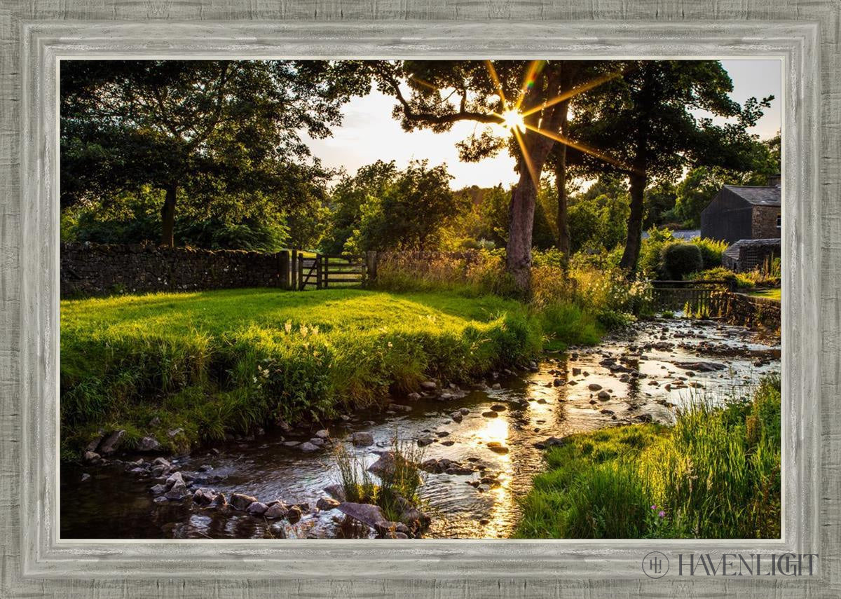 Plate 4 - Downham Spring Brook At Sunset Open Edition Canvas / 30 X 20 Silver 34 3/4 24 Art
