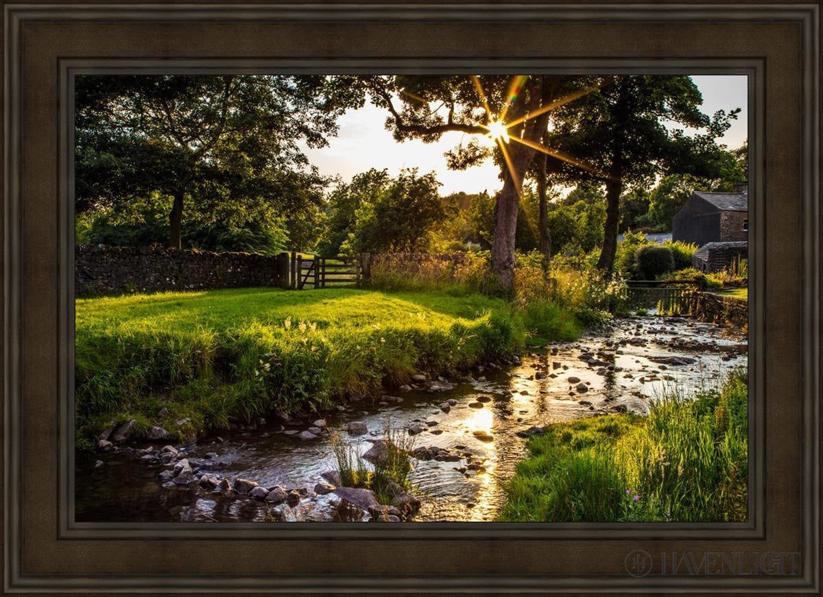 Plate 4 - Downham Spring Brook At Sunset Open Edition Canvas / 36 X 24 Brown 43 3/4 31 Art