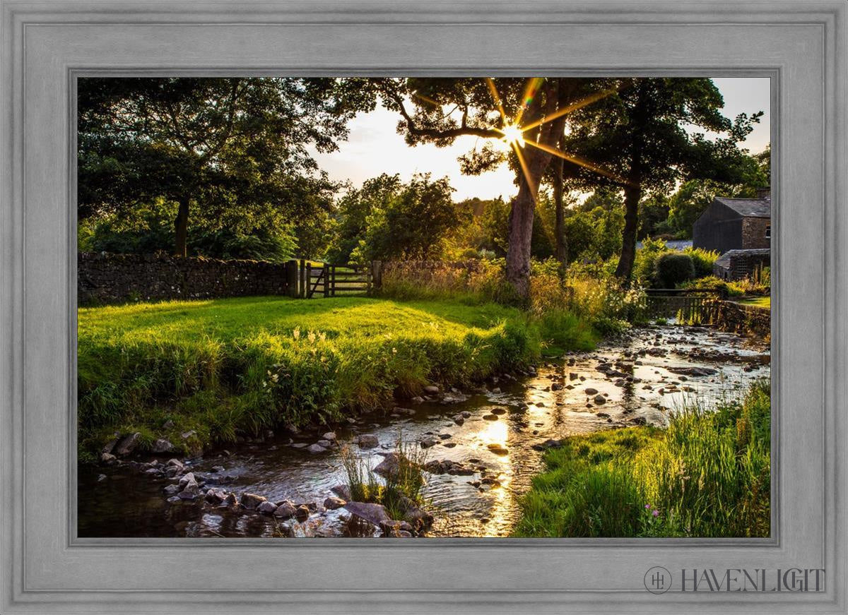 Plate 4 - Downham Spring Brook At Sunset Open Edition Canvas / 36 X 24 Gray 43 3/4 31 Art
