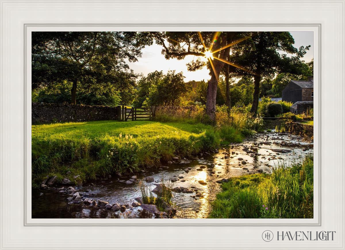 Plate 4 - Downham Spring Brook At Sunset Open Edition Canvas / 36 X 24 White 43 3/4 31 Art