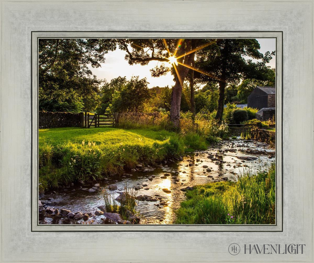 Plate 4 - Downham Spring Brook At Sunset Open Edition Print / 14 X 11 Silver 18 1/4 15 Art