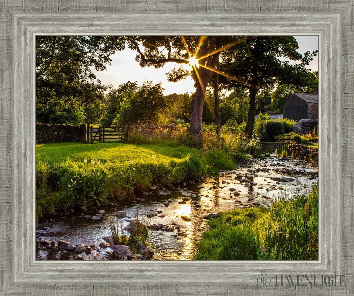 Plate 4 - Downham Spring Brook At Sunset Open Edition Print / 20 X 16 Silver 24 3/4 Art