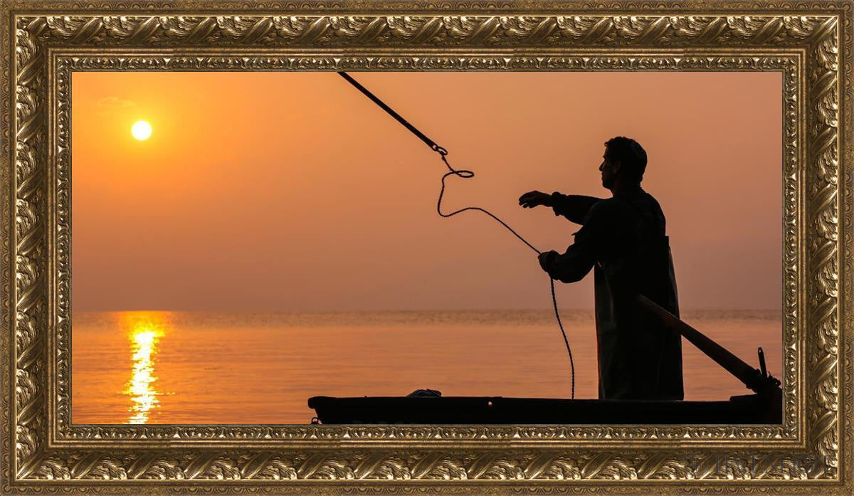 Plate 8 - Fishers Of Men Series 3 Open Edition Canvas / 30 X 15 Gold 35 3/4 20 Art