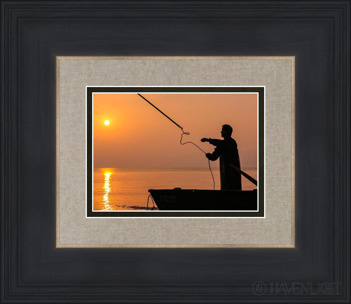 Plate 8 - Fishers Of Men Series 3 Open Edition Print / 7 X 5 Black 14 3/4 12 Art