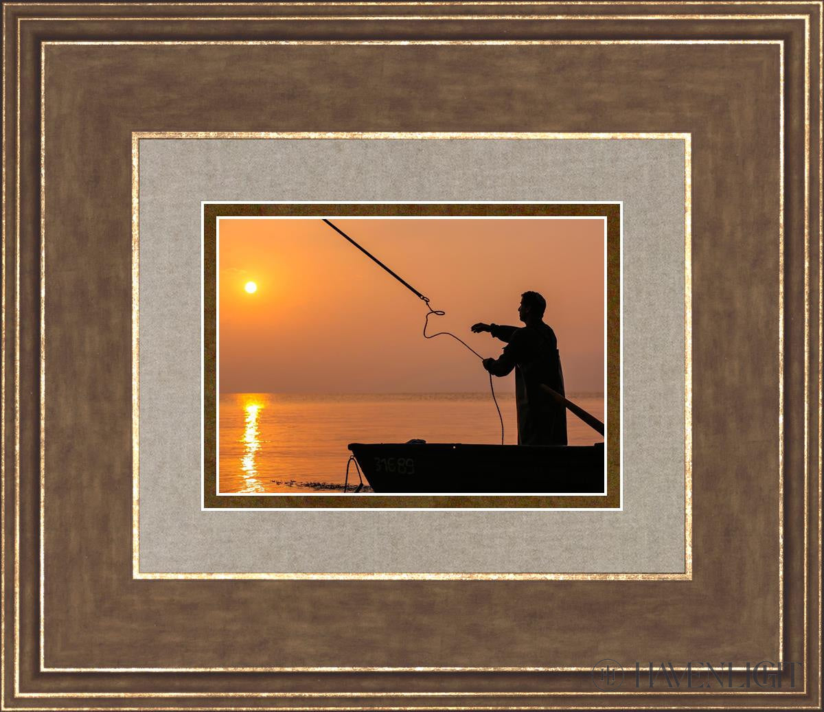 Plate 8 - Fishers Of Men Series 3 Open Edition Print / 7 X 5 Gold 14 3/4 12 Art