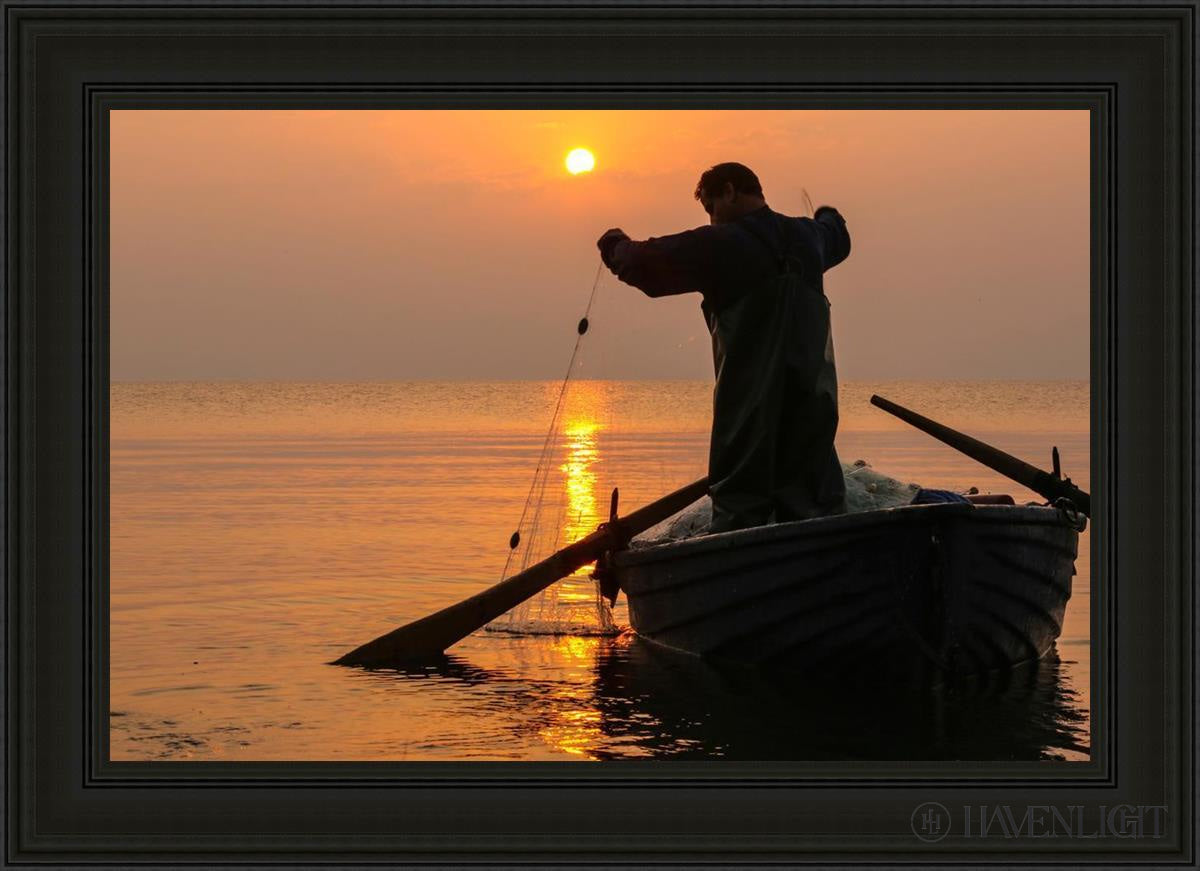 Plate 9 - Fishers Of Men Series 4 Open Edition Canvas / 36 X 24 Black 43 3/4 31 Art