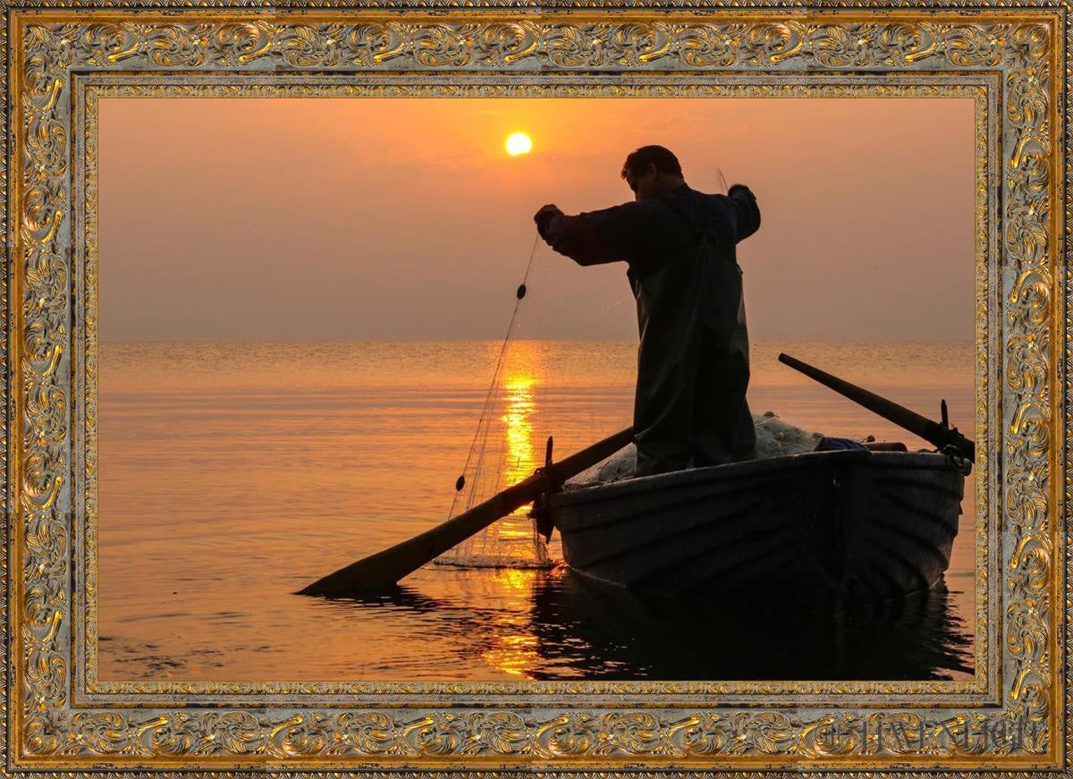 Plate 9 - Fishers Of Men Series 4 Open Edition Canvas / 36 X 24 Gold 43 3/4 31 Art