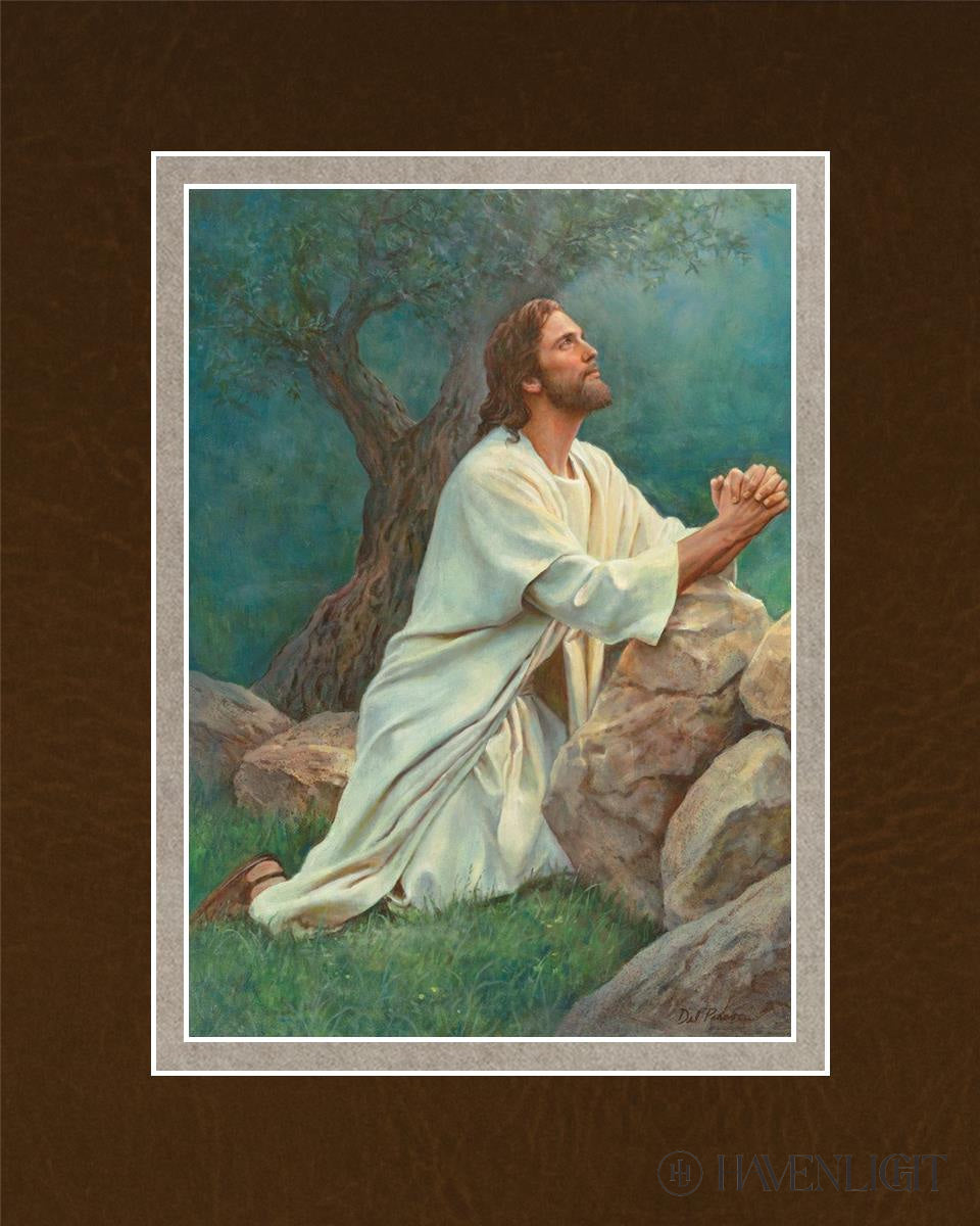 Prayer At Gethsemane Open Edition Print / 5 X 7 Matted To 8 10 Art