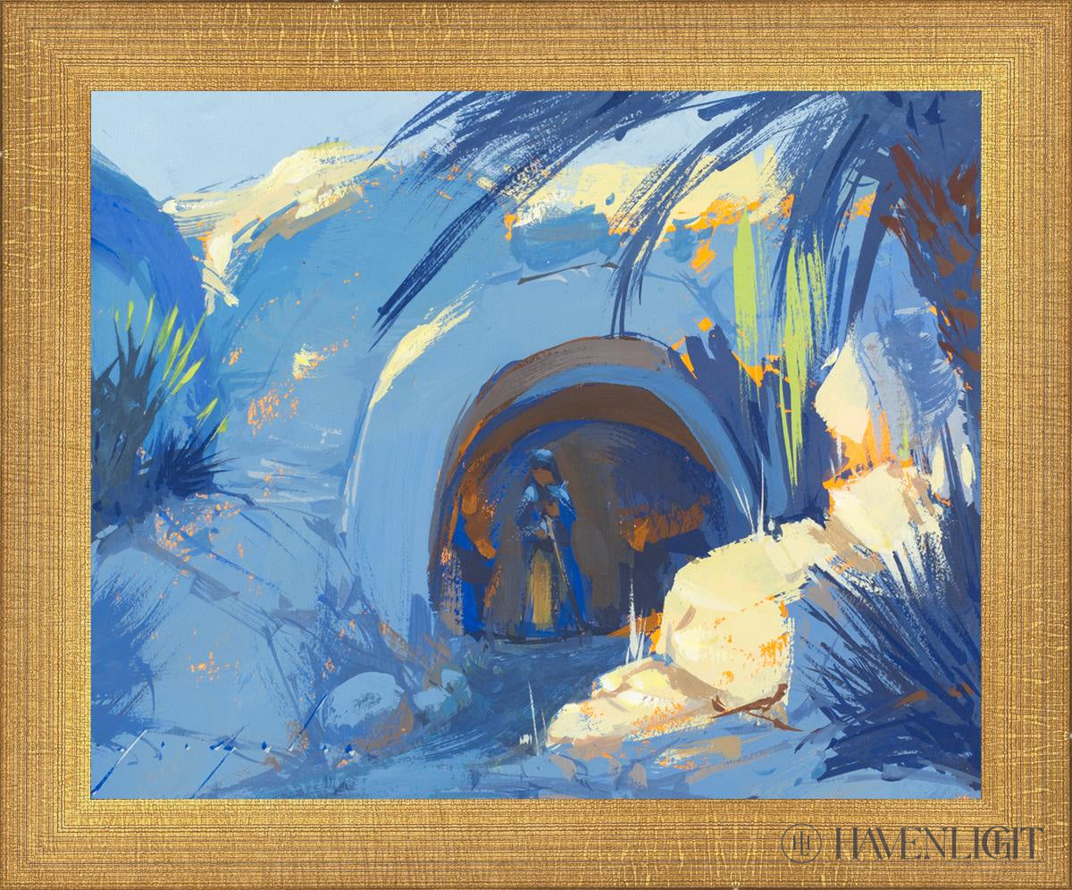 Preparing The Tomb Open Edition Print / 10 X 8 Matte Gold 11 3/4 9 Art