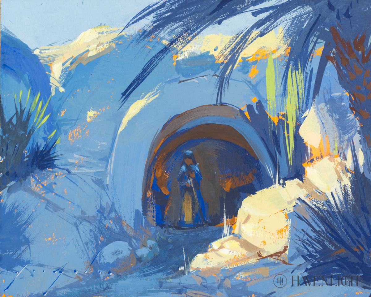 Preparing The Tomb by Brandon Gonzales cool and blue everything in ...