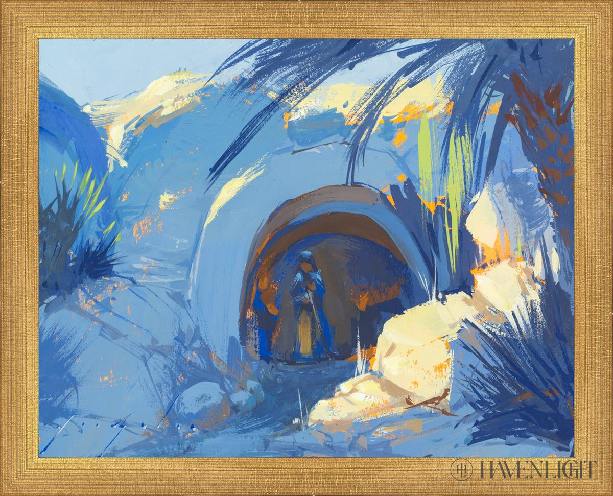 Preparing The Tomb Open Edition Print / 14 X 11 Matte Gold 15 3/4 12 Art