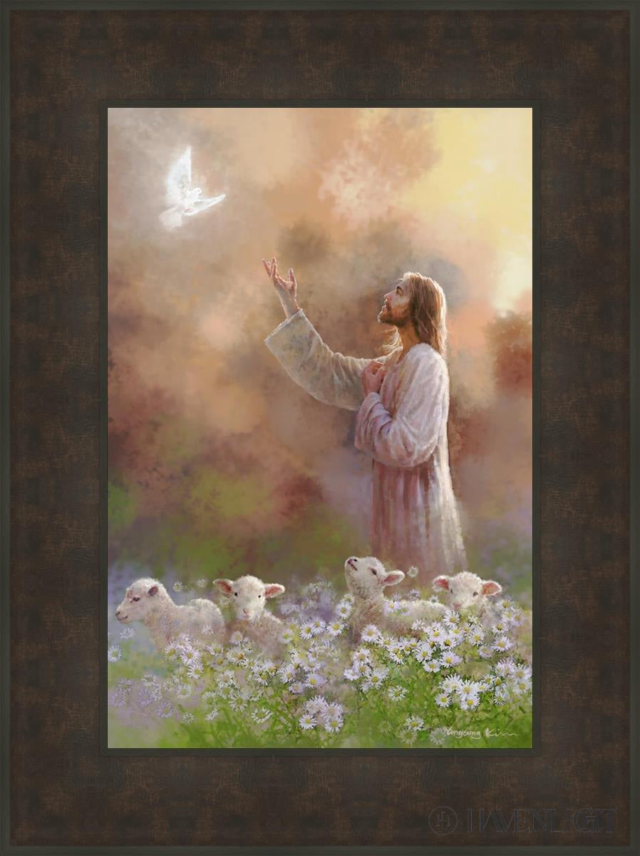 Prince Of Peace Open Edition Canvas / 16 X 24 Bronze Frame 23 3/4 31 Art