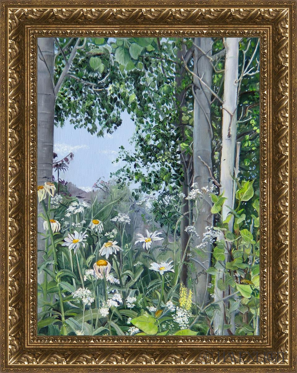 Quakies And Daisies Open Edition Canvas / 18 X 24 Gold 23 3/4 29 Art
