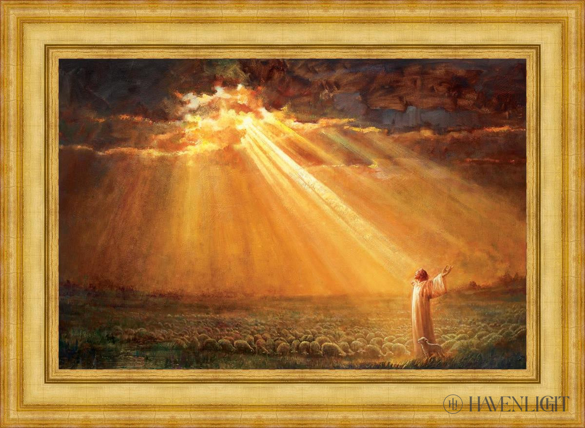 Rejoice In His Light Open Edition Canvas / 36 X 24 Colonial Gold Metal Leaf 44 3/4 32 Art