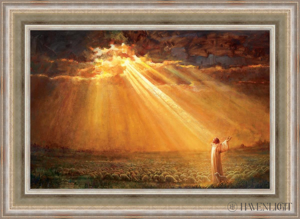 Rejoice In His Light Open Edition Canvas / 36 X 24 Colonial Silver Metal Leaf 44 3/4 32 Art