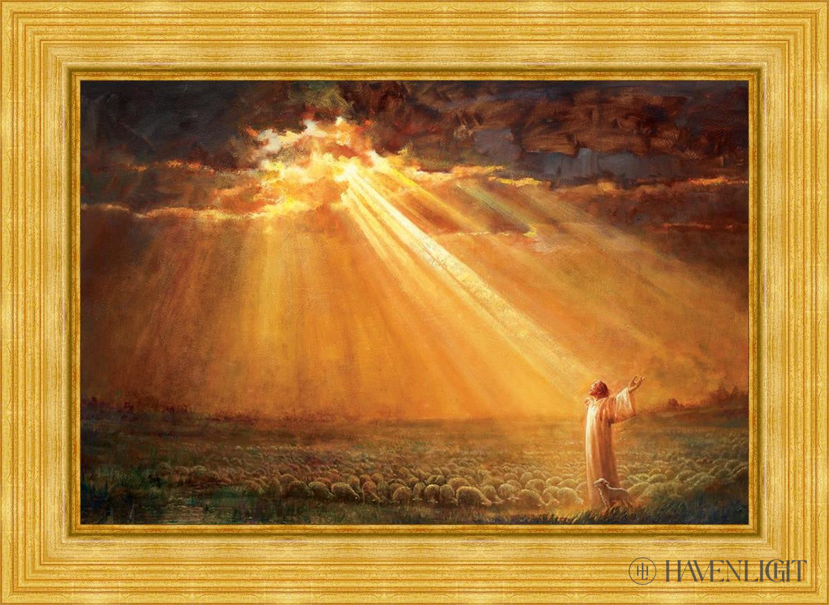 Rejoice In His Light Open Edition Canvas / 36 X 24 Gold Metal Leaf 44 3/8 32 Art