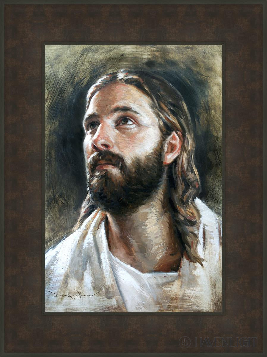 Savior Open Edition Canvas / 16 X 24 Bronze Frame 23 3/4 31 Art
