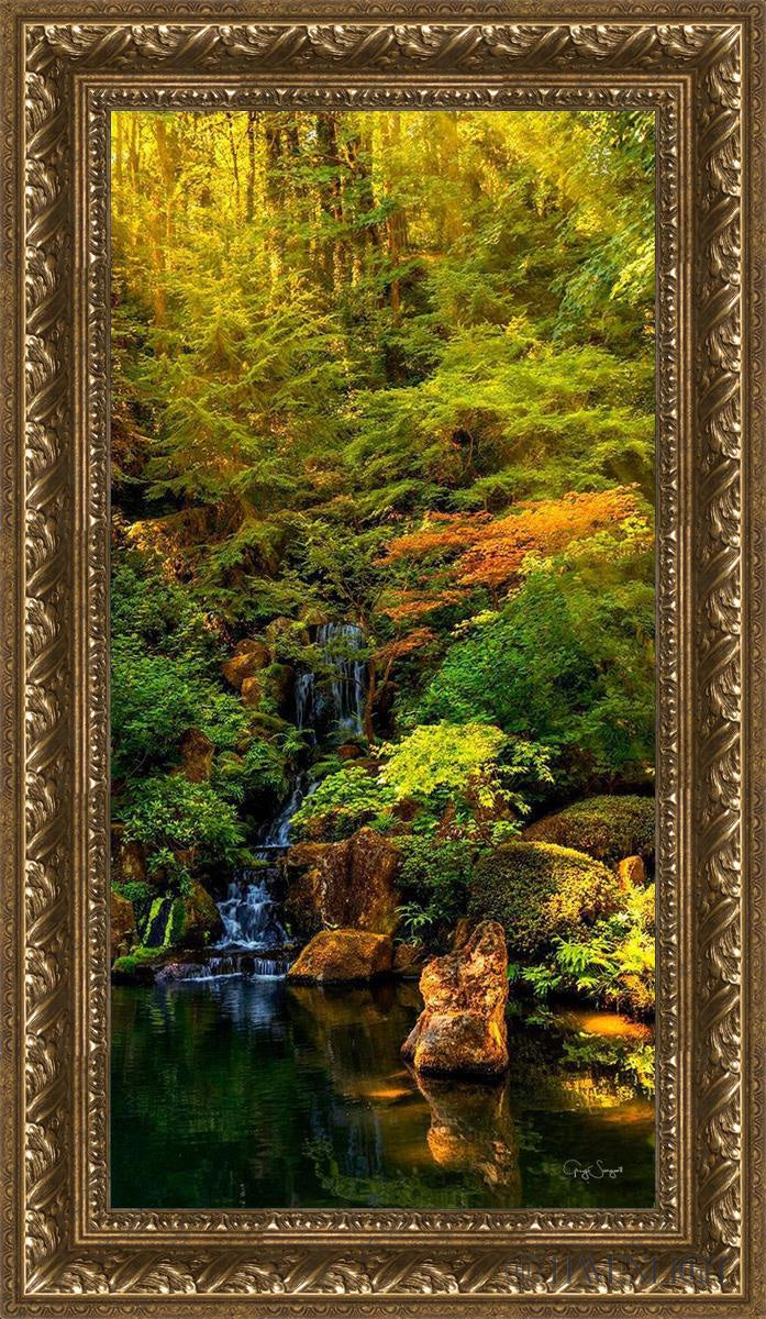 Secluded Pond Open Edition Canvas / 15 X 30 Gold 20 3/4 35 Art