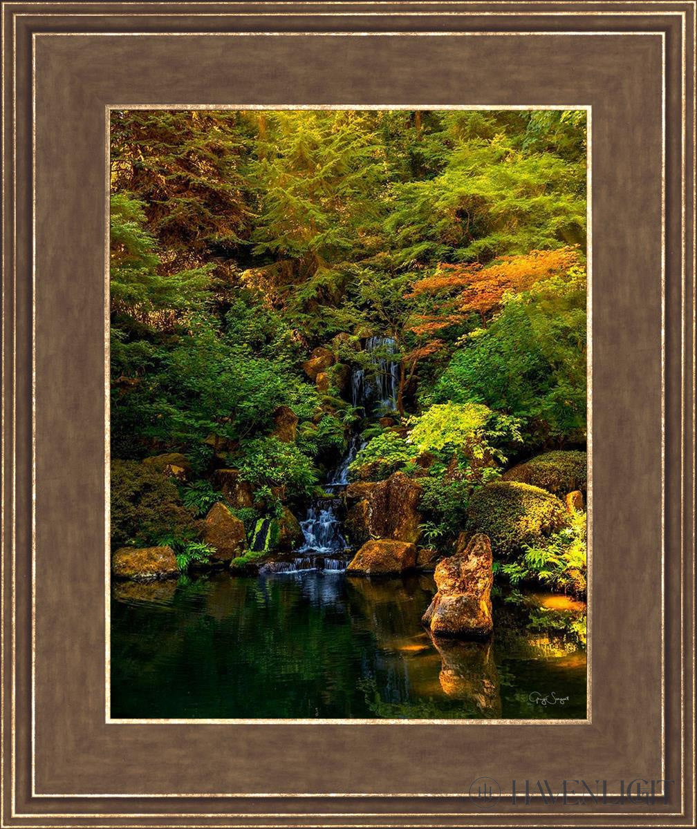 Secluded Pond Open Edition Print / 11 X 14 Gold 15 3/4 18 Art