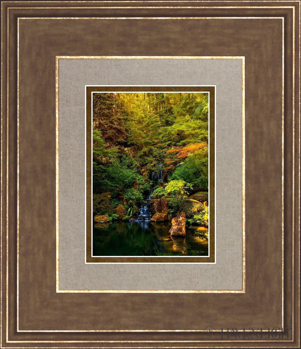Secluded Pond Open Edition Print / 5 X 7 Gold 12 3/4 14 Art