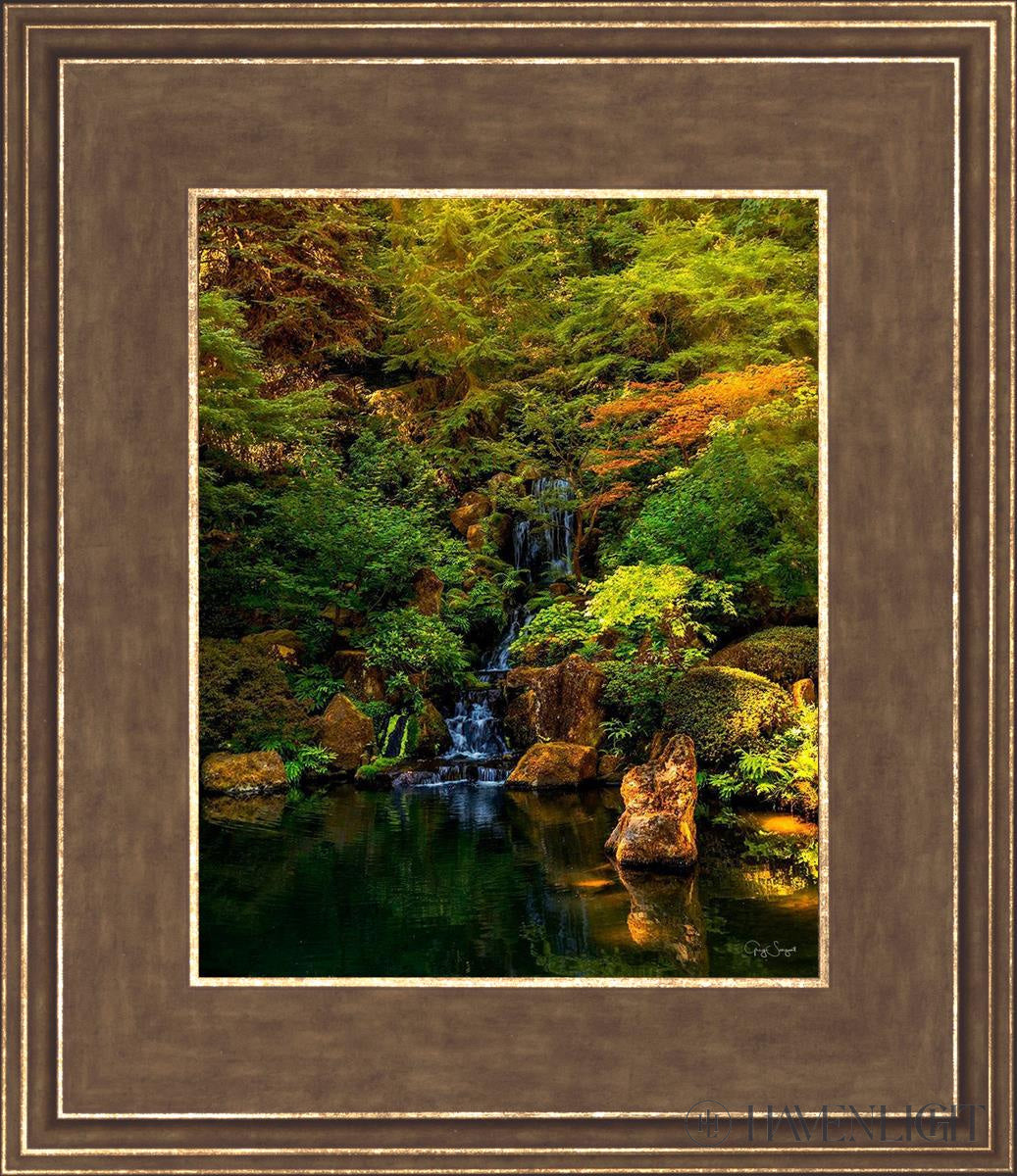 Secluded Pond Open Edition Print / 8 X 10 Gold 12 3/4 14 Art