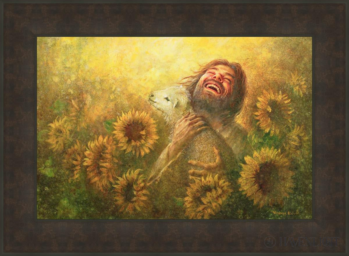 Seeds Of Joy Open Edition Canvas / 30 X 20 Bronze Frame 37 3/4 27 Art