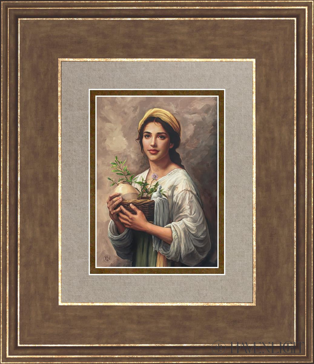 She Who Anointed The Lord Open Edition Print / 5 X 7 Gold 12 3/4 14 Art