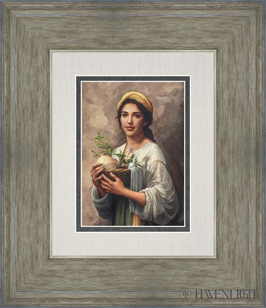 She Who Anointed The Lord Open Edition Print / 5 X 7 Gray 12 3/4 14 Art